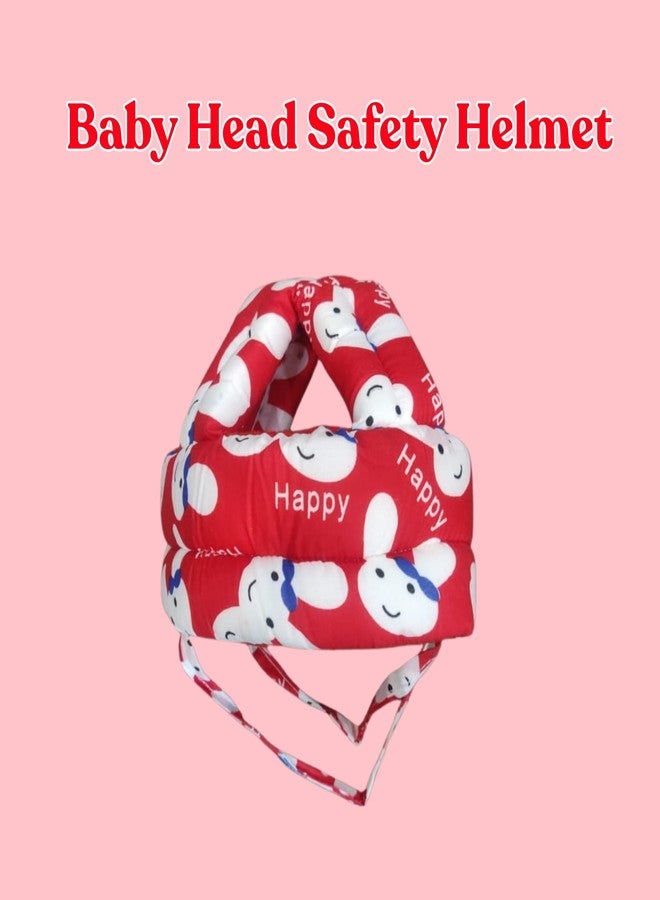 TAG24 Baby Head Safety Helmet for Crawling and Walking | Soft Cushion Head Protector for 6 Months to 2 Years | Adjustable Toddler Safety Headguard Helmet with Multi Printed Design (Red) - Image 2