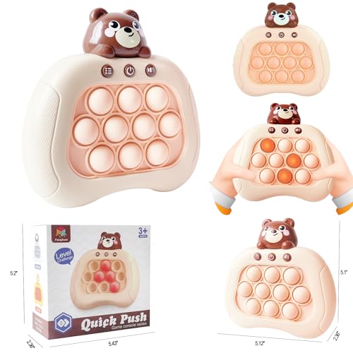 Intoypad Pop The Target! Handheld Speed Push Game Machine: A Fun Multiplayer Game for Family. Sensory Fidget Toy Christmas Toys Gifts for 6 7 8 9 10 11 12 Years Old Kids Road Trip Car Games Kids Bear - Image 5