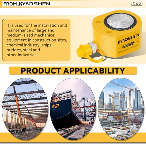 HYADSHEN 10Ton Hydraulic Cylinder Jack,Low Profile Hydraulic Ram Jack,Hydraulic Porta Power Ram Lifting Jack,Industrial Mini Hydraulic Cylinder - Image 4