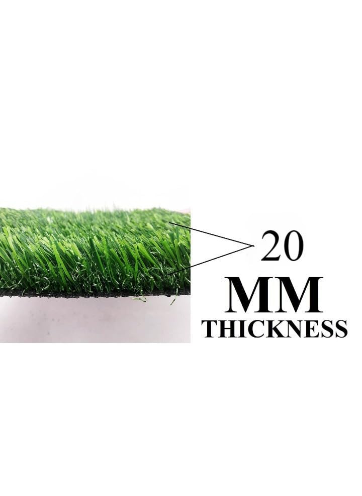 ROYAL - NEST ROYAL NEST Medium Size Doormat Balcony Carpet for Indoor or Outdoor Pack of 1 Self Design with 20 MM 15 X 4 Ft Artificial Grass Mat Green Color  - Image 3