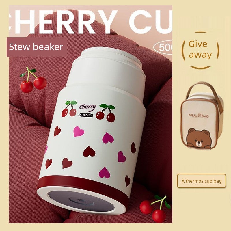 Braised Oats Large Capacity Insulated Lunch Box Bucket Female Student Office Worker Insulated Bucket 316 Stainless Steel Dormitory Braised Cup - Image 2