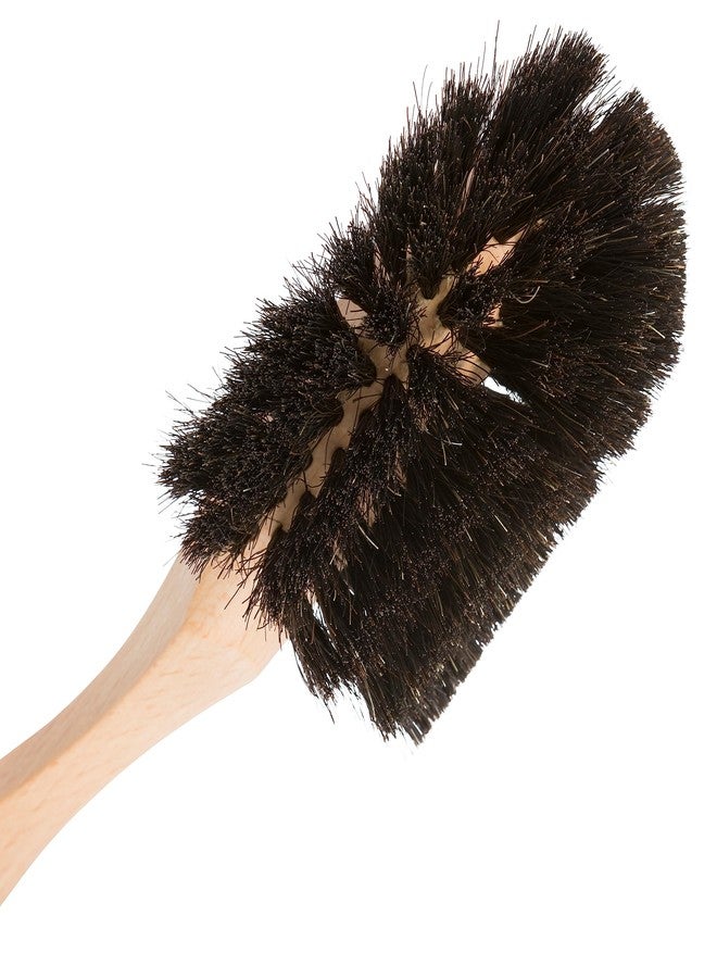 Redecker Oiled Beechwood Dish Brush with Curved Handle and Black Horsehair, 10-1/2-Inches Long, Made in Germany - Image 4