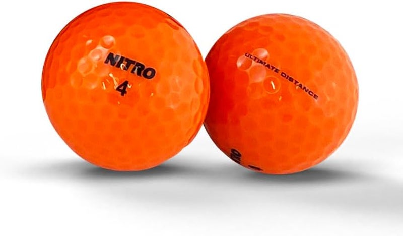 Nitro Long Distance High-Durability Golf Balls (15PK) All Levels- Ultimate Distance Titanium Core High Velocity Great Stop & Sticking Ability Golf Balls USGA Approved-Total of 15-Orange - Image 2