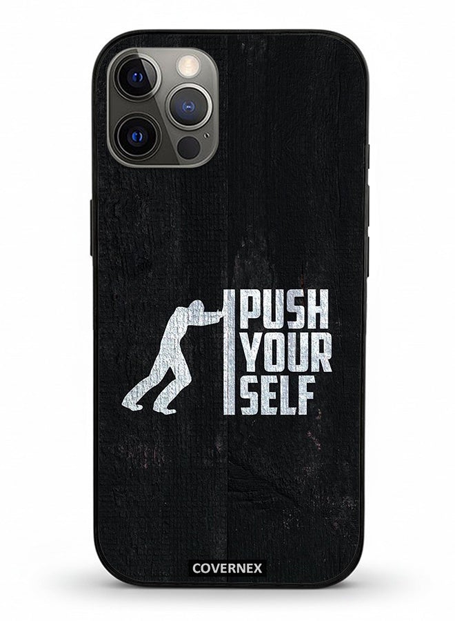 Covernex Apple iPhone 12 Pro Protective Case Cover Printed Featuring Push Yourself - Image 2