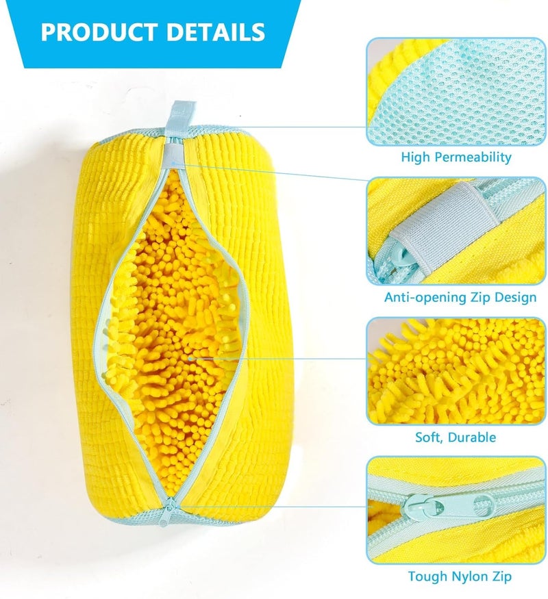 SADRUCHI Shoe Washing Machine Bag Laundry Shoe Bag for Washer & Dryer, Reusable with Durable Zipper for Sneakers & Delicates 360° Deep Cleaning Washable Laundry Organizer Bag - Image 4