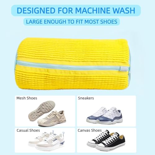SADRUCHI Shoe Washing Machine Bag Laundry Shoe Bag for Washer & Dryer, Reusable with Durable Zipper for Sneakers & Delicates 360° Deep Cleaning Washable Laundry Organizer Bag - Image 2
