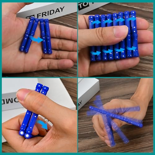CHESLICR Autism Sticks Fidget Toys for Ages 12 13 14 15 16 Year Old Teen Boy Gifts, Christmas Stocking Stuffers Gift for Adults Boys, Silent Figette EDC Desk Toys Cool Gadget Stress Relief Toy - Image 3