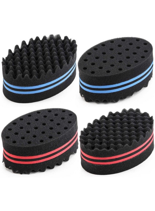 LoveBB 4 Pcs Small Holes Hair Twist Sponge, Barber Curl Sponge Brushes for Dreads Locking Afro Curl Coil Comb Care Tool - Image 1
