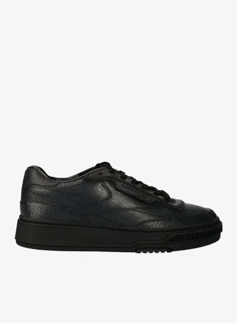 Reebok Black Reebok Club C Logo-Patch Unisex Shoes - Black  | Best Price UAE