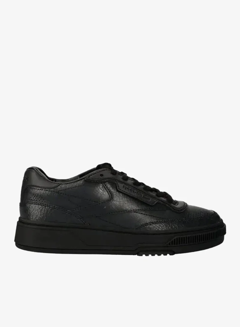 Reebok Club C Logo-Patch Unisex Shoes - Black