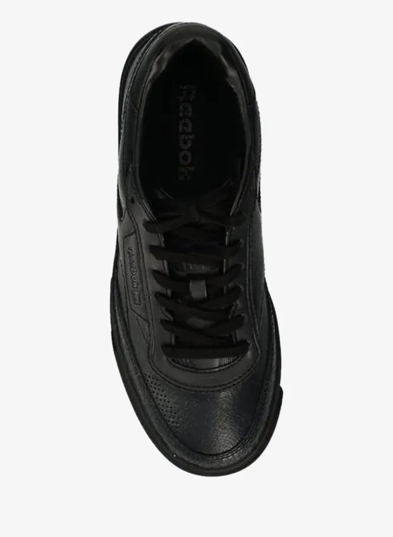 Reebok Black Reebok Club C Logo-Patch Unisex Shoes - Black  | Best Price UAE