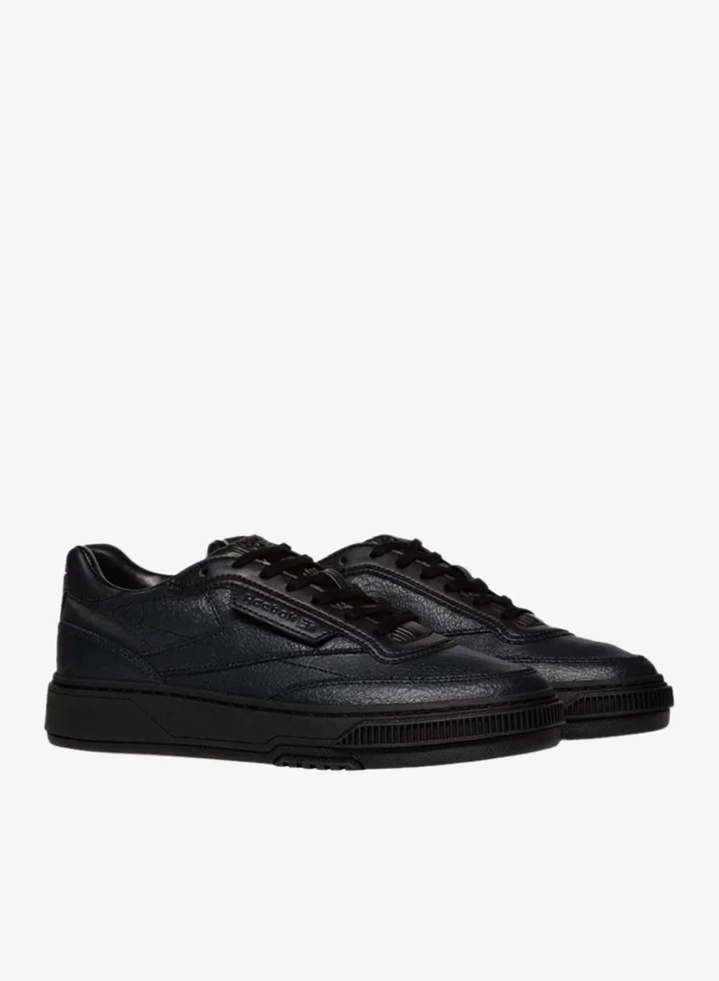 Reebok Black Reebok Club C Logo-Patch Unisex Shoes - Black  | Best Price UAE