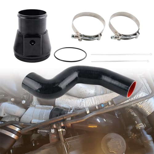 VVORHSBELL Cold Side Intercooler Pipe Upgrade Kit For 11-16 Ford 6.7L Ford F250 F350 F450 (Black) - Image 1