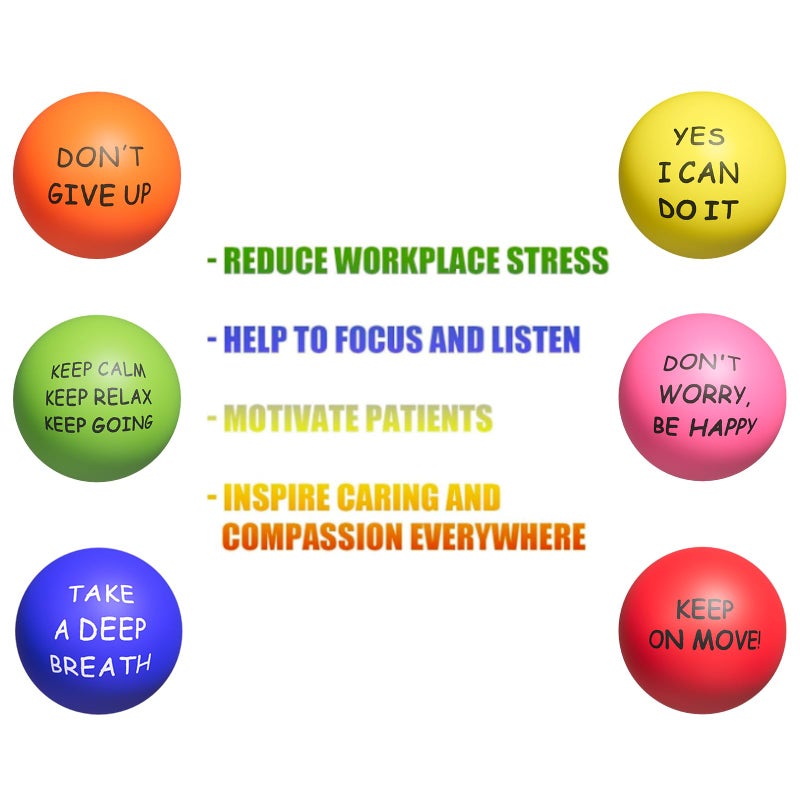 KDG Motivational Stress Balls(6 Pack) for Kids and Adults,Stress Relief Ball with Quetos to Rrelieve Anxiety and Manage Anger - Image 3