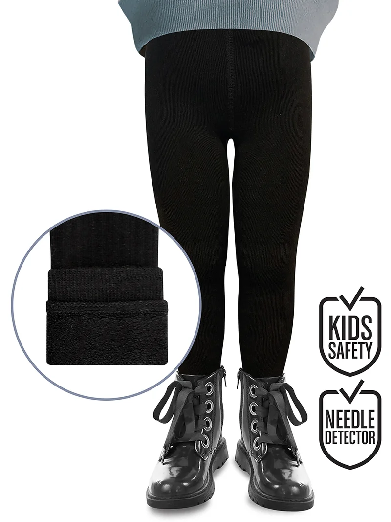 Denokids Long Lenght Thick Cotton Black Leggings