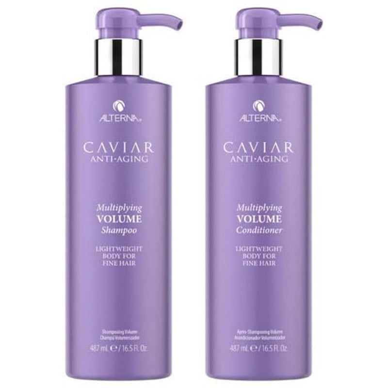 Alterna Haircare CAVIAR Anti-Aging Multiplying Volume Shampoo and Conditioner 16.5 oz | For Fine, Thin Hair | Create Instant Volume and Thickness | Sulfate Free