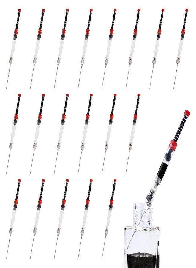 ASTIMESA 20 Pcs Fountain Pen Ink Syringe Filler with Metal Tips, Removable Blunt Syringe Fountain Pen, Elastic Spring Ink Filling Syringe Tool, Refill and Convert Pen Ink Converter Cartridges - Image 1