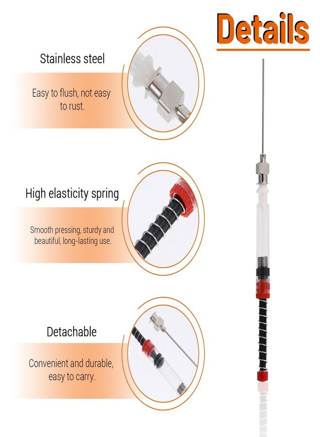 ASTIMESA 20 Pcs Fountain Pen Ink Syringe Filler with Metal Tips, Removable Blunt Syringe Fountain Pen, Elastic Spring Ink Filling Syringe Tool, Refill and Convert Pen Ink Converter Cartridges - Image 3
