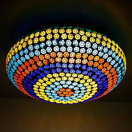 earthenmetal Spherical Glass Mosaic Ceiling Turkish Lamp (50Watts, Multicolour, Bulb not Included)(AC) - Image 4