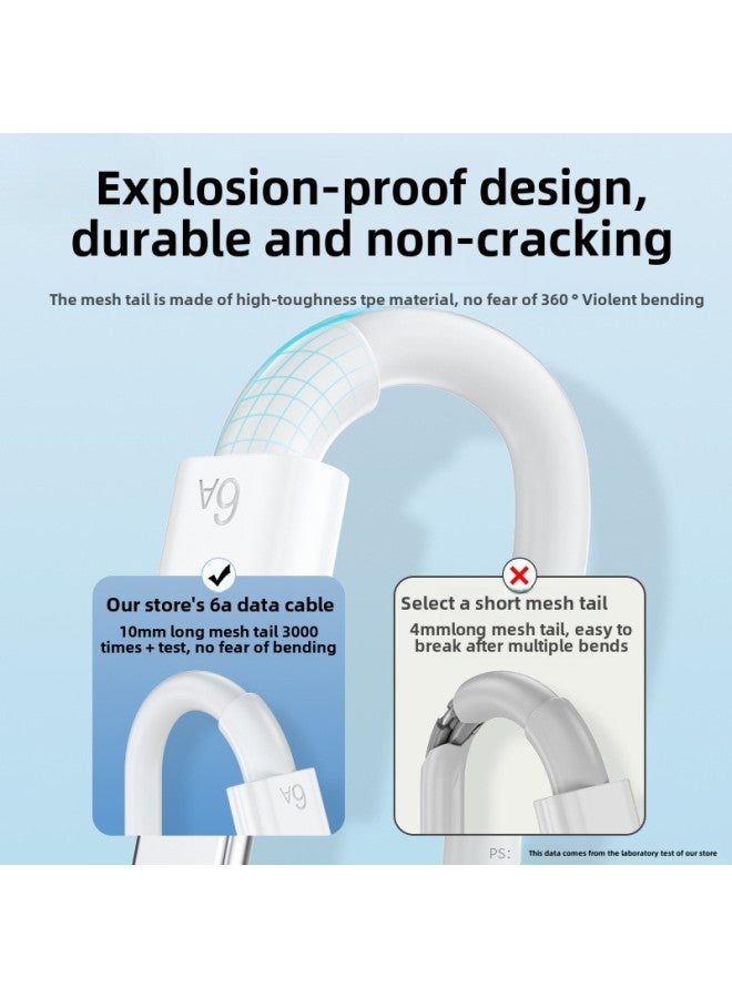 كابل بيانات من النوع C لهاتف هواوي tpyec6A للشحن السريع p70p30p40mate glory nova7pro millet - اللون: 6a super flash charge/classic black 【اشترِ واحدًا واحصل على واحد مجانًا】 قطعتين إجماليًا - 2 متر - Image 5