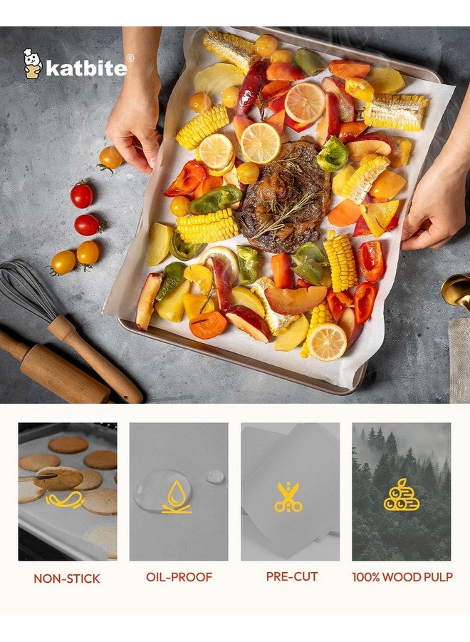 Katbite 350Pcs 9x13 In Parchment Paper Sheets, Heavy Duty White Baking Paper, Non-stick & Oil Proof for Oven, Air Fryer, Grilling, Steaming and Cooking Bread [Advanced Series] - Image 3