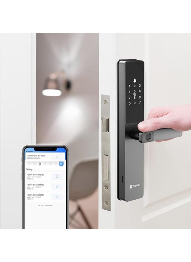 EZVIZ - Smart Lock DL05, 7-in-1 Keyless Entry Door Lock, with Fingerprint Access – Secure Keyless Entry, Multiple Unlock Options, Instant Alerts, Weather-Resistant, Child Safety Privacy Control 6068 - Image 1
