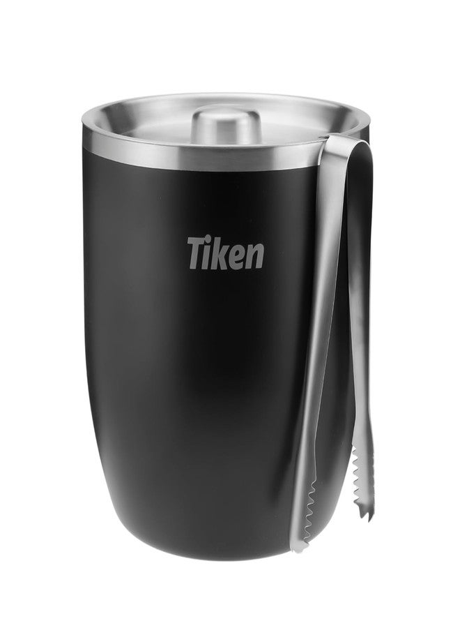 Tiken 3L Double-Wall Vacuum Insulated Ice Bucket with Lid & Tong Stainless Steel Champagne Buckets for Cocktail Bar, Parties & Outdoor - Image 1