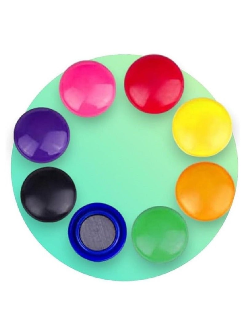 12 pieces of colorful magnetic buttons for the whiteboard -   in diameter - available in various colors. These magnets are perfect for attaching notes, photos and other items to the magnetic surface, - Image 3