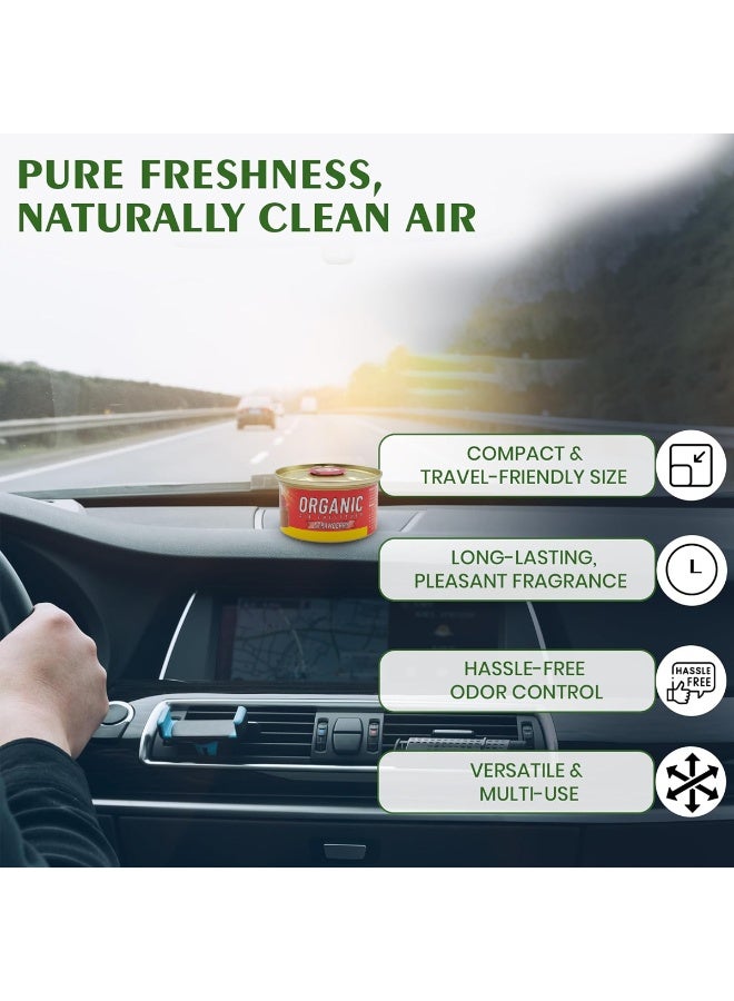X99-PRO X-PRO 99 Organic Car Air Freshener, 52g Strawberry Scent, Long-Lasting Odor Eliminator for Car, Home, & Office, Leak-Proof, Multi-Use Deodorizer Can for Cup Holder/Dashboard - Image 2