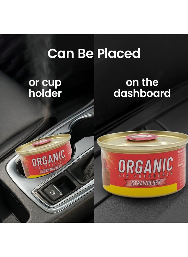X99-PRO X-PRO 99 Organic Car Air Freshener, 52g Strawberry Scent, Long-Lasting Odor Eliminator for Car, Home, & Office, Leak-Proof, Multi-Use Deodorizer Can for Cup Holder/Dashboard - Image 4