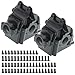Treehobby 2PCS Metal Front and Rear Differential Gearboxes Housing Cover Compatible with WLtoys 114 144010 144001 144002 112 124016 124017 124018 124019 RC Car Upgrades Parts Black - Image 3