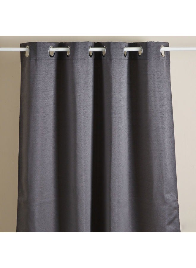 HOMESTAR 1-Piece Blackout Curtains for Bedroom and Living Room - Thermal Insulated Room Darkening Curtains Dark Grey - Image 1