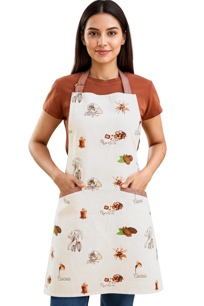 RUSTIQUE LINENS: 100% Cotton Lightweight Denim Apron with Three Pockets | Soft, Durable & Adjustable Kitchen Apron for Cooking, Baking & Cleaning - Image 1