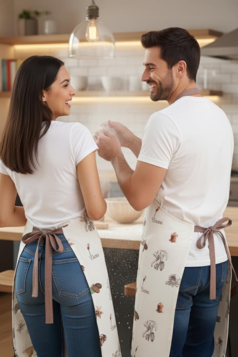 RUSTIQUE LINENS: 100% Cotton Lightweight Denim Apron with Three Pockets | Soft, Durable & Adjustable Kitchen Apron for Cooking, Baking & Cleaning - Image 5