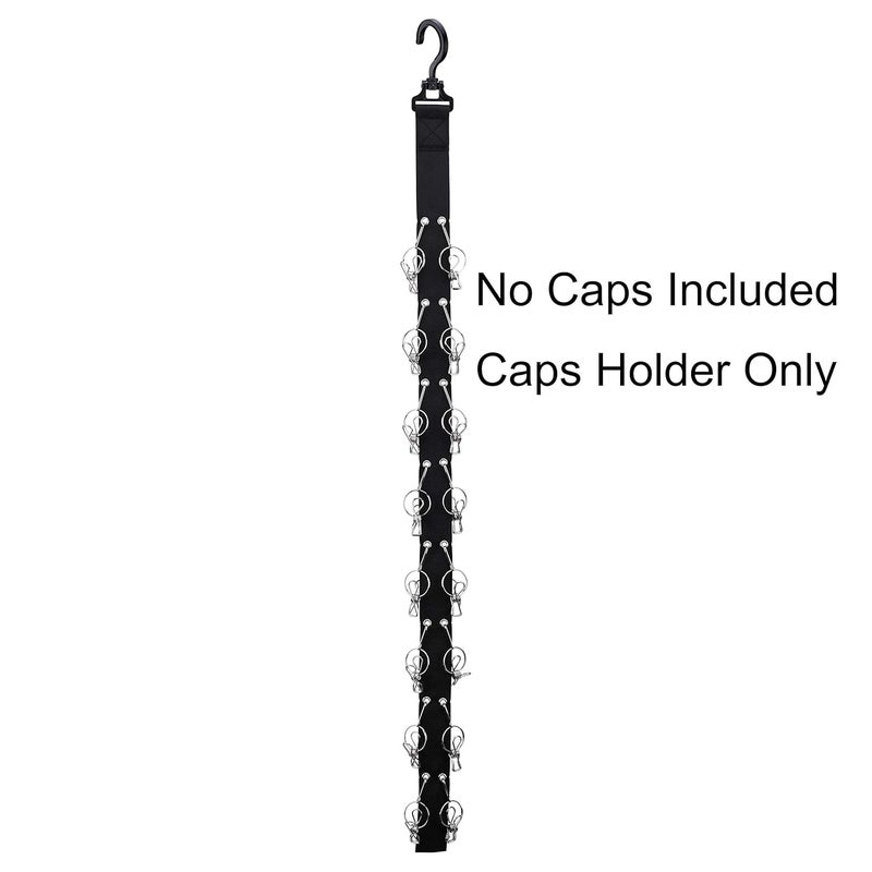 LEVOSHUA Closet Hanging Cap Organizer, 16 Baseball Cap Rack, Closet Hook Cap Holder Hat Storage Organizer - Keep Hats Cleaner Than a Hat Rack (1 Pack) - Image 3
