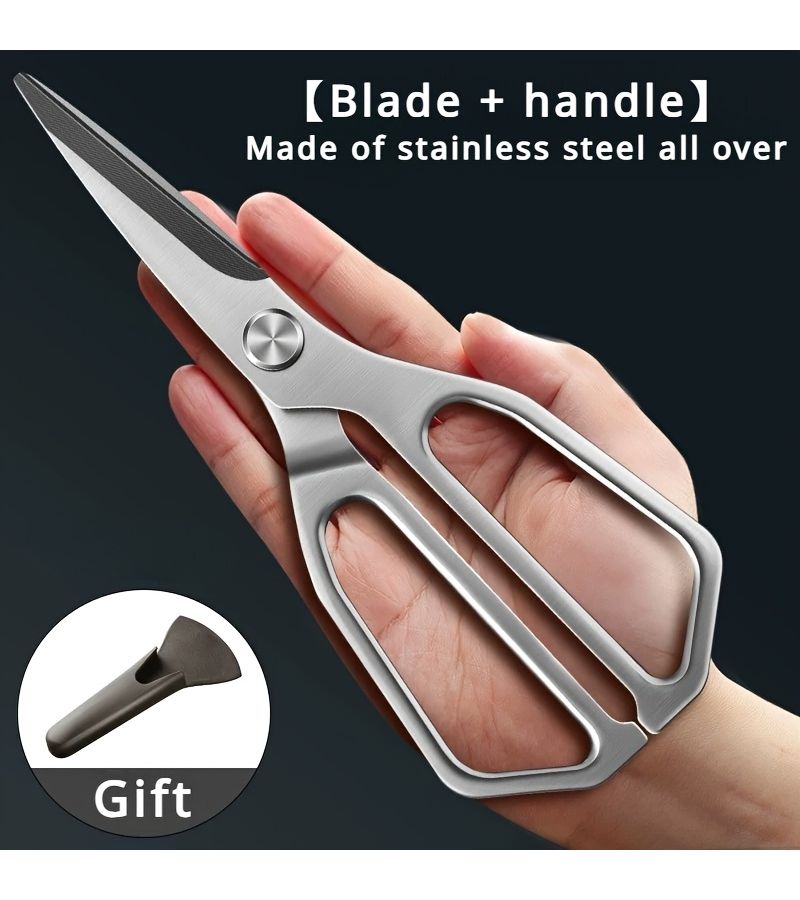 Professional 3Cr13 Stainless Steel All Steel Kitchen Scissors for Cutting Octopus Kimchi - Image 1