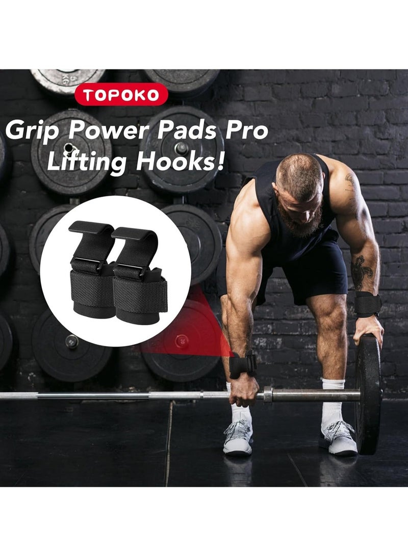 Heavy-Duty Weight Lifting Hooks (Pair) – Gym Straps with Steel Hooks for Deadlifts, Powerlifting, Shrugs & Rows – Secure Grip Support for Men & Women - Image 3