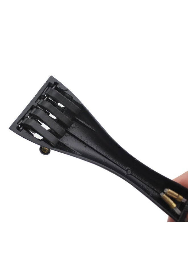 Violin Tailpiece Fiddle Comb Full Size Violin Tail Piece 4/4 with Nylon Tail-piece Gut Fastener & 4 Fine Tuners String Adjusters Repair Accessory Spare Replacement Part for Violin 4/4 - Image 2