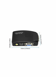 Excefore RCA to VGA Adapter, Composite AV S-Video RCA VGA Female Input to VGA Female Output Converter, Transfer Video Graphic Signal from CCTV PC Laptop DVD DVR VCR TVBox to VGA Monitor Projector Computer  - Image 5