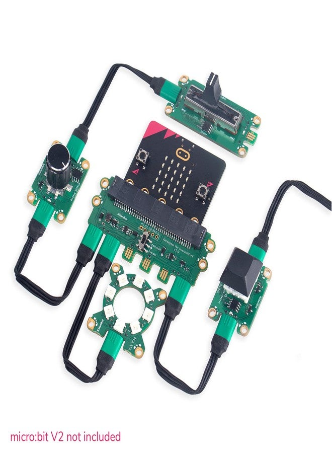 KittenBot Jacdac Starter Kit A with Jacdaptor for Micro:bit V2, Connect and Code Electronics Instantly, for Microsoft Makecode Arcade(Without Micro:bit) - Image 3
