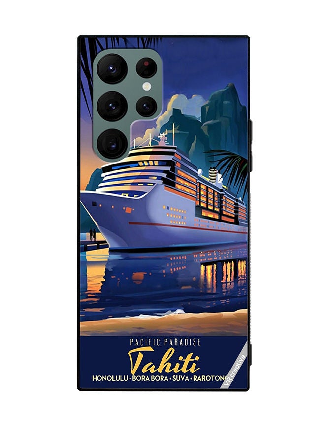VR CREATIVE Protective Case Cover For Samsung Galaxy S22 Ultra 5G Pacific Paradise Design Multicolour - Image 1