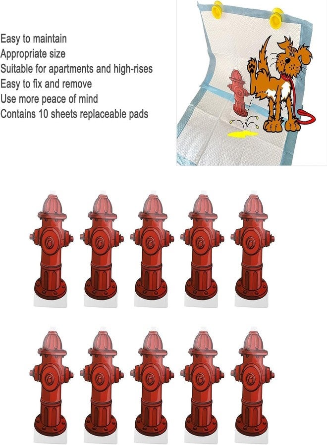 زيروديس فوط تدريب الكلاب على التبول، 10 قطع، ورق تدريب على التبول، على شكل صنبور إطفاء حريق، فوط حفاضات للحيوانات الأليفة، مرحاض للكلاب والجراء - Image 3