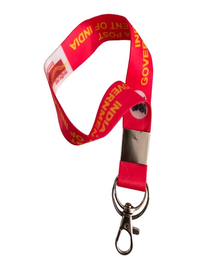 Department of Post Lanyard with ID Card Holder + Key Chain + Badge Combo | All Three in one Click | India Post ID Card Holder with Key Chain Plus Badge with New Logo - Image 2
