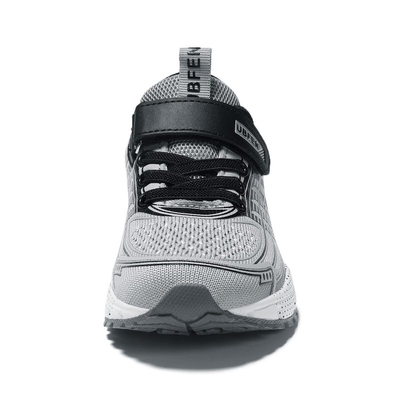 UBFEN Kids Sneakers Boys Girls Tennis Shoes for Running Athletic Walking Gym Sports Lightweight Breathable B Grey - Image 5