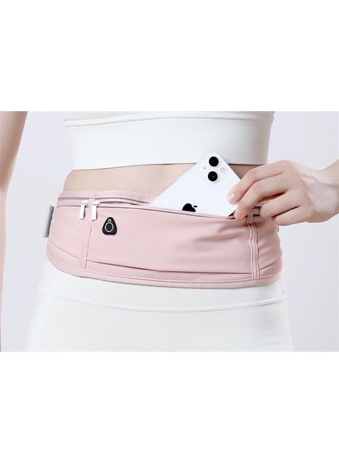 HOMESTAR Ultra Thin Running Belt For Women And Men, Jogging Training Runner's Small Bag Equipment Accessories, Running Jogging Bicycle Waist Bag, Pink - Image 2