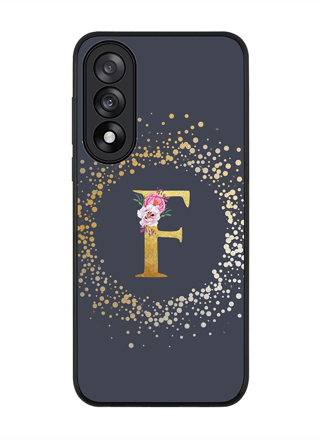Stylizedd For OnePlus Nord 5 / Ace 5 Ultra Case,Slim fit Camera Protection, Shockproof Thin Phone cover  - Custom Monogram Floral - F  (Grey )