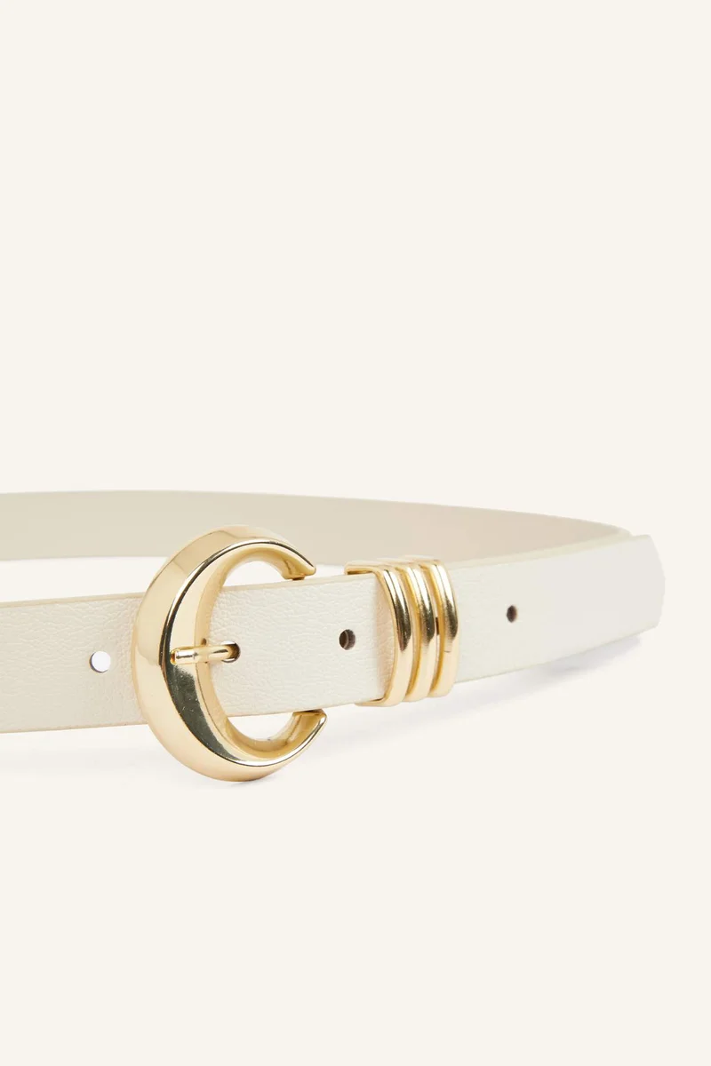 Defacto  Woman Rectangle Clasp Faux Leather Jean Belt for Women | Best Price UAE