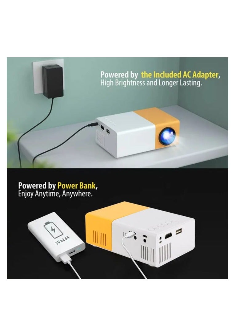 Mini Projector - Portable, 3D Ready, USB & Remote Control, 30000 Hours, Quick Focus, Outdoor Camping & Home Theater, Kids Gift for Birthdays & Holidays, Kids Entertainment | Modern Projector | Durable build - Image 2