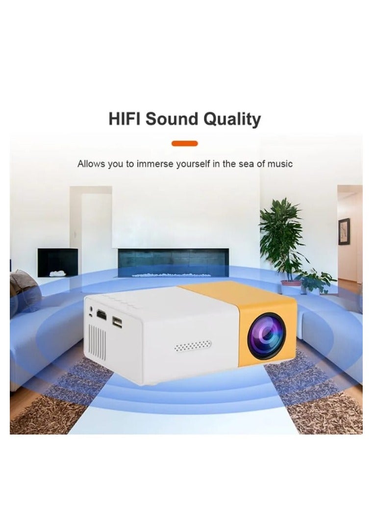 Mini Projector - Portable, 3D Ready, USB & Remote Control, 30000 Hours, Quick Focus, Outdoor Camping & Home Theater, Kids Gift for Birthdays & Holidays, Kids Entertainment | Modern Projector | Durable build - Image 3