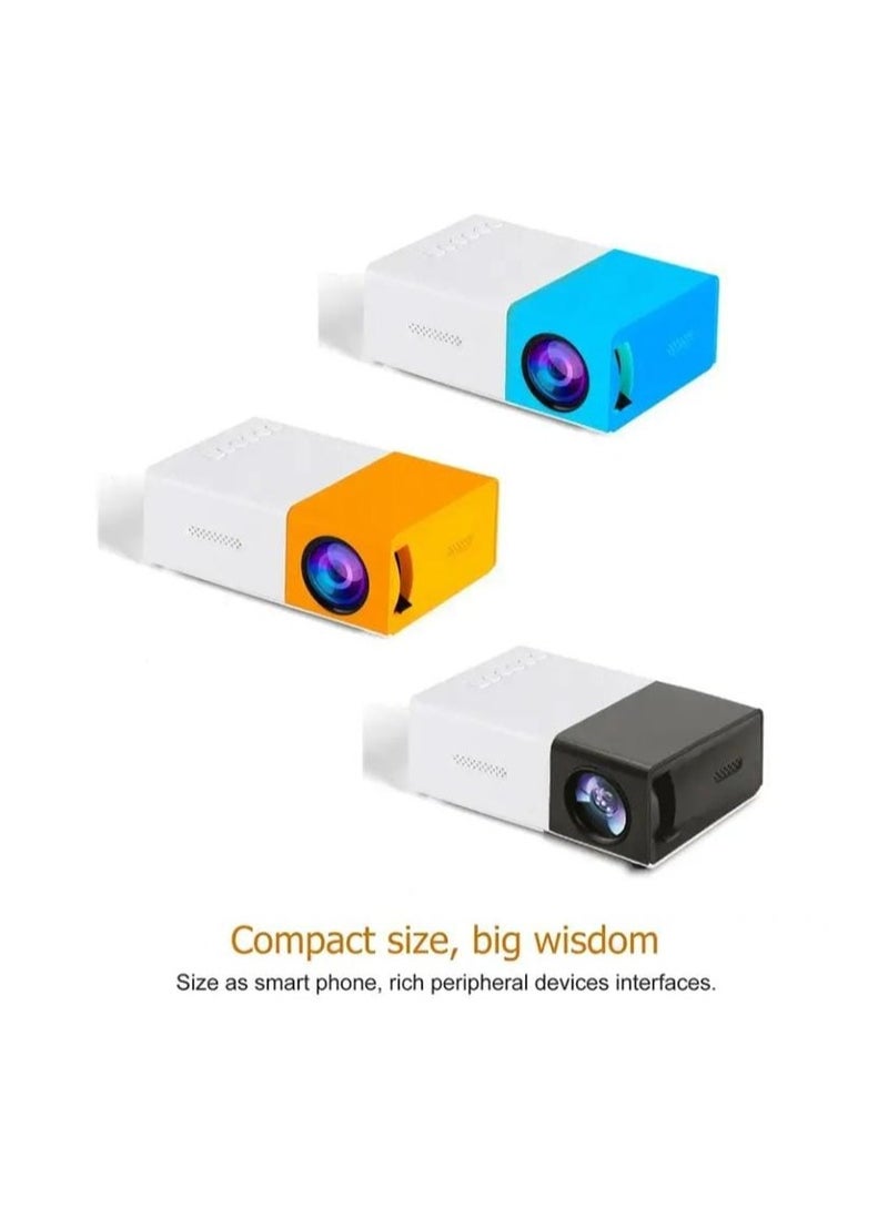 Mini Projector - Portable, 3D Ready, USB & Remote Control, 30000 Hours, Quick Focus, Outdoor Camping & Home Theater, Kids Gift for Birthdays & Holidays, Kids Entertainment | Modern Projector | Durable build - Image 1